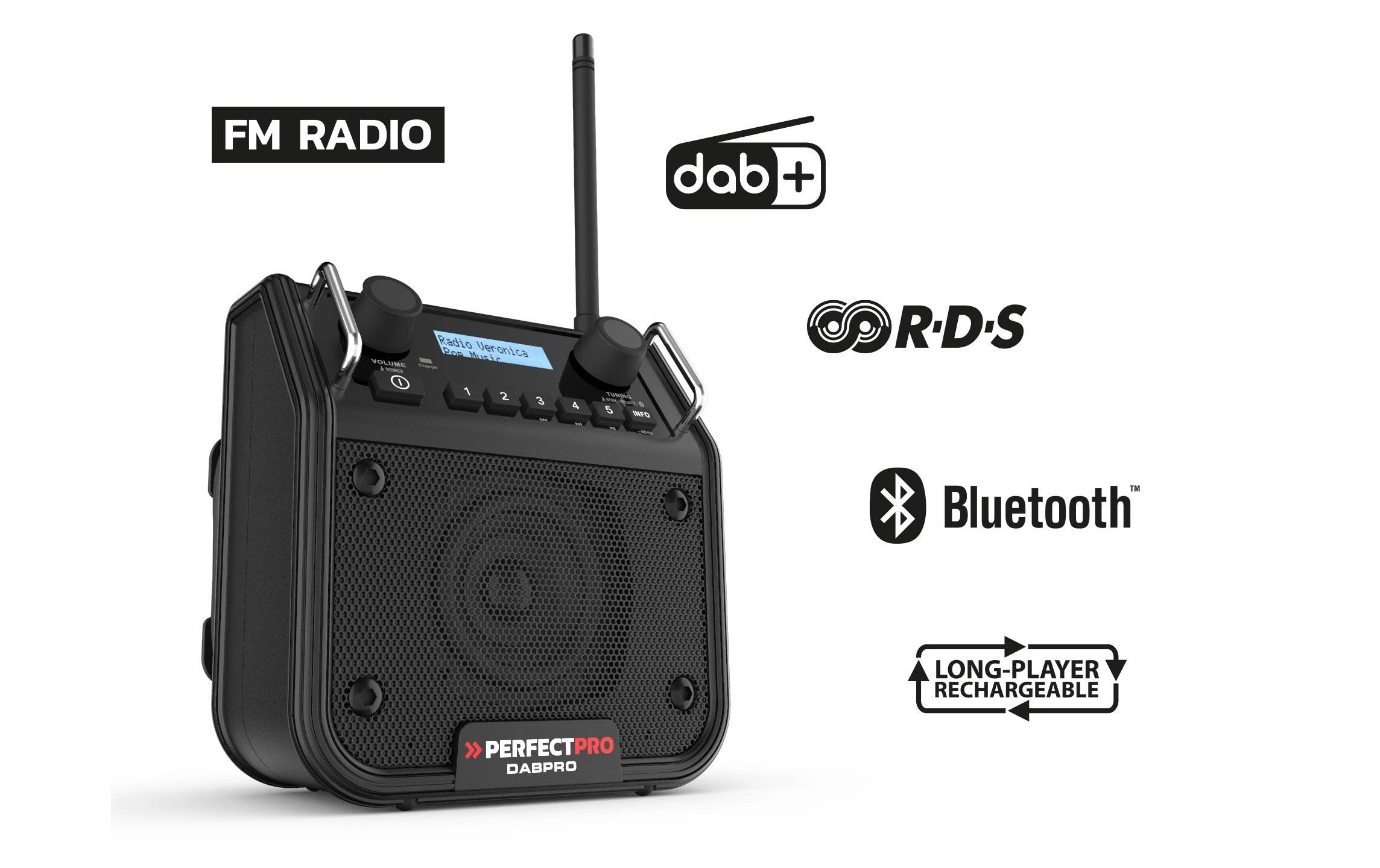 Perfectpro Radio DAB+ DABPRO Noir - Radio DAB+ ⋅ Radio Internet 5 Perfectpro Radio DAB+ DABPRO Noir - Radio DAB+ ⋅ Radio Internet – Image 3