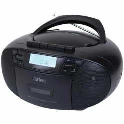 FairTec FT-CDCR53 DAB - Radio, FM, DAB+, CD, Cassette, Alimentation Secteur, Alimentation Par Batterie - Boombox DAB+