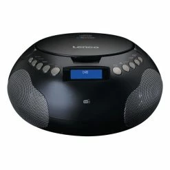 Lenco SCD-341BK Noir - Radio, FM, DAB+, CD, Bluetooth, Alimentation Secteur, Alimentation Par Piles - Boombox DAB+