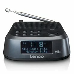 Lenco Radio-réveil CR-605BK Noir - Radio DAB+ ⋅ Radio Internet