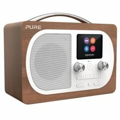 Pure Evoke H4 Walnuss - Radio, FM, DAB+, Fonctionnement Sur Secteur, Batterie En Option - Radio DAB+ ⋅ Radio Internet