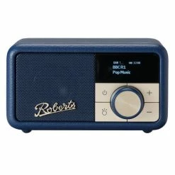 Roberts Revival Petite Midnight Blue - Radio DAB / DAB+ / FM En Petit Format Avec Bluetooth Et Batterie Intégrée - Radio DAB+ ⋅ Radio Internet