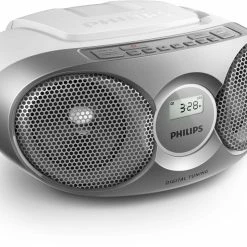 Philips Lecteur Radio/CD AZ215 Argenté - Radio DAB+ ⋅ Radio Internet